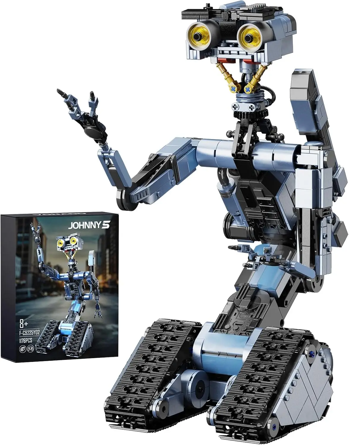 1176-Piece Remote Control Johnny 5 Robot Building Set, Rechargeable STEM Tech Model Kit for Adults
1176-Piece Remote Control Johnny 5 Robot Building Set, Rechargeable STEM Tech Model Kit for Adults