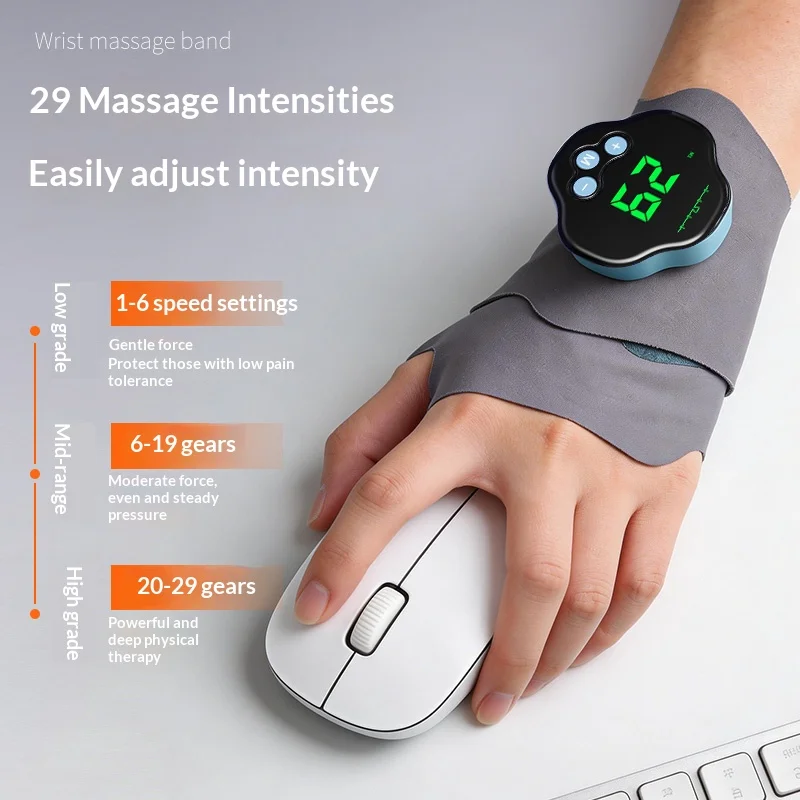 Electric Hand Massager EMS Microcurrent Cordless Wristband 10 Mode Vibration Massage 29 Level Wrist Massager Wrist Support Brace
Electric Hand Massager EMS Microcurrent Cordless Wristband 10 Mode Vibration Massage 29 Level Wrist Massager Wrist Support Brace