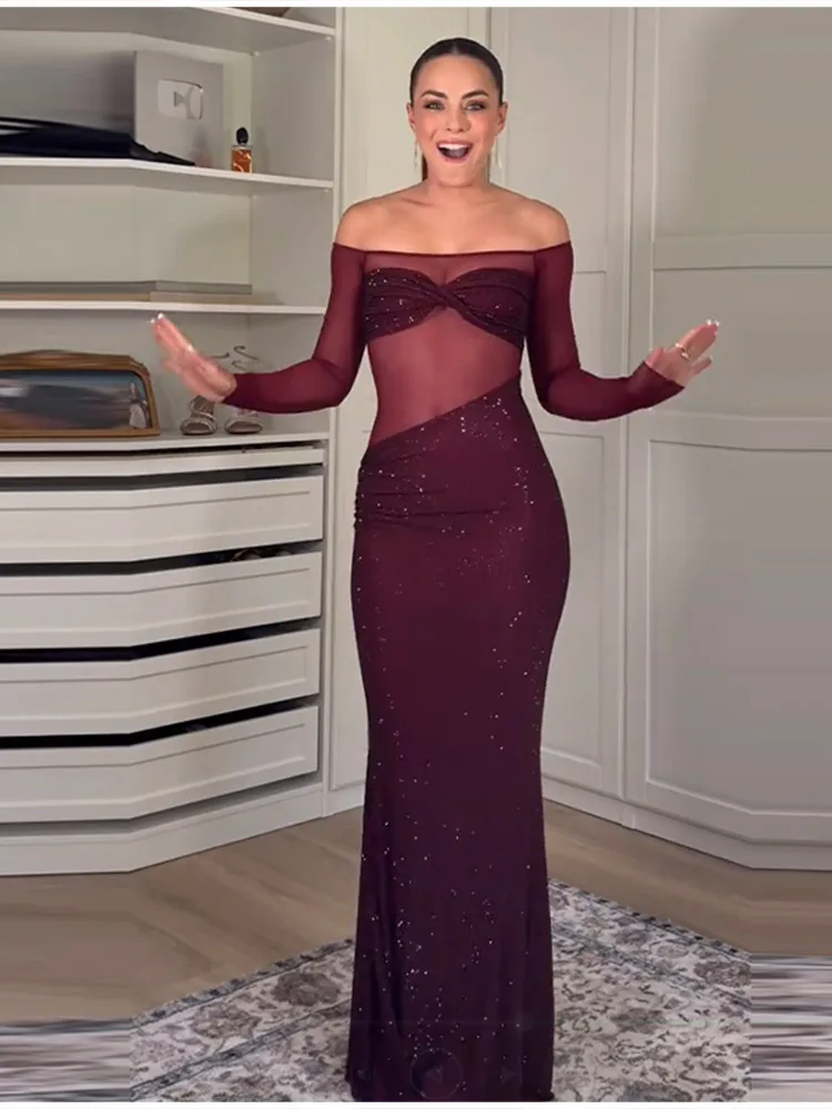 Скромное соблазнительное платье из прозрачной сетки с горячими пайетками, женские платья в стиле ретро, облегающие осенние стильные вечеринки, шикарная вечерняя женская одежда
Скромное соблазнительное платье из прозрачной сетки с горячими пайетками, женские платья в стиле ретро, облегающие осенние стильные вечеринки, шикарная вечерняя женская одежда