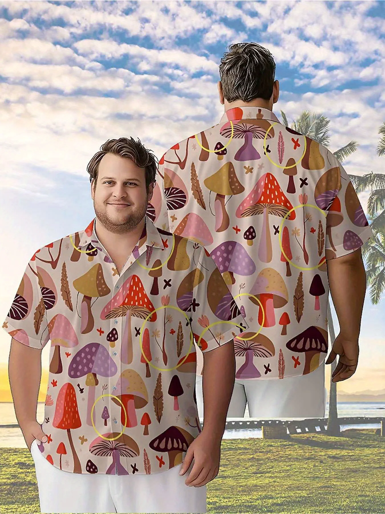 Men's Plus Size Hawaiian Shirts Fantasy Forest Mushroom Theme pattern,Premium Comfort Youth Clothes,Streetwear Y2K Tops
Men's Plus Size Hawaiian Shirts Fantasy Forest Mushroom Theme pattern,Premium Comfort Youth Clothes,Streetwear Y2K Tops