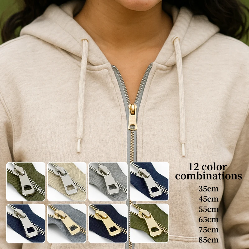 2/5Pcs 5# 35-85cm Open-end Metal Zippers Garment Bag Sewing Zipper Closure Jacket Pocket Replace Zips Repair Kits Accessories
2/5Pcs 5# 35-85cm Open-end Metal Zippers Garment Bag Sewing Zipper Closure Jacket Pocket Replace Zips Repair Kits Accessories