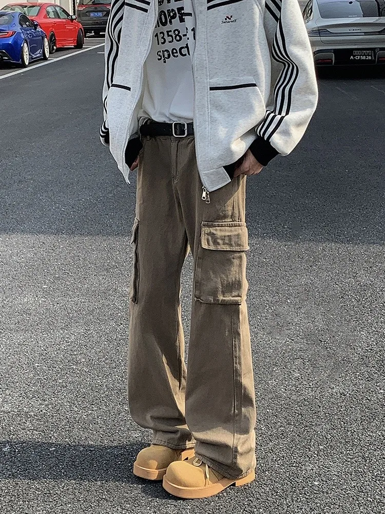 Heavyweight Washed Workwear Jeans Men's Autumn Retro Brown Flared American Straight Leg Loose Fit Casual Trousers
Heavyweight Washed Workwear Jeans Men's Autumn Retro Brown Flared American Straight Leg Loose Fit Casual Trousers