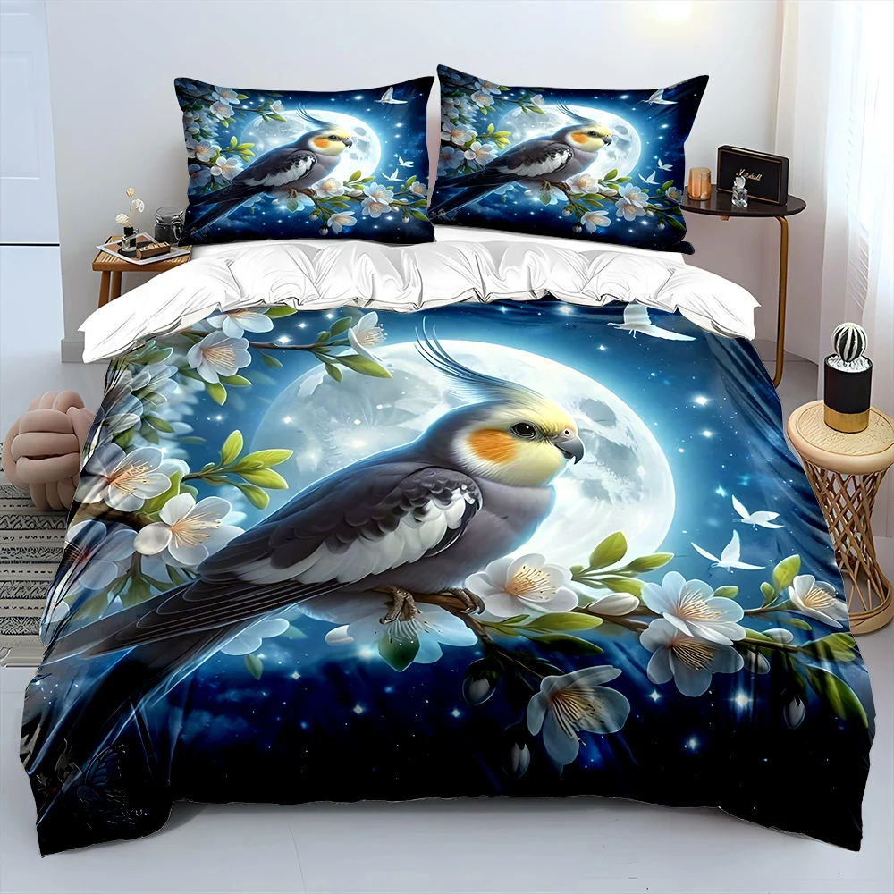 Cockatiel Perched in Moonlit Blossoms Print Bedding Set 1Duvet Cover 2 Pillowcases for Adult and Children Luxury Gift Full Size
Cockatiel Perched in Moonlit Blossoms Print Bedding Set 1Duvet Cover 2 Pillowcases for Adult and Children Luxury Gift Full Size