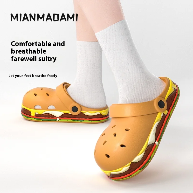 CottonCat 2025 Burger Cheese Clog Sandals,Thick Sole Outdoor Waterproof Shoes for Women, Non-Slip Cute Beach Sandals Comfortable
CottonCat 2025 Burger Cheese Clog Sandals,Thick Sole Outdoor Waterproof Shoes for Women, Non-Slip Cute Beach Sandals Comfortable
