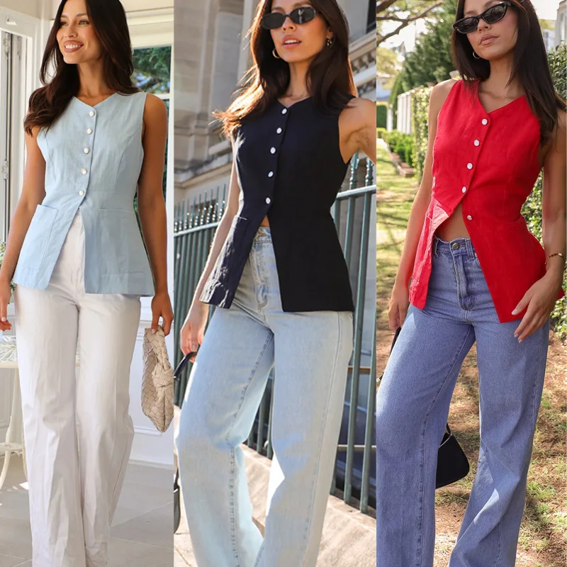 New 2025 Women's Pure Color V-Ne Svel Vest Design Summer Top Breathable Casual Sle Long Sve Open Cardigan
New 2025 Women's Pure Color V-Ne Svel Vest Design Summer Top Breathable Casual Sle Long Sve Open Cardigan