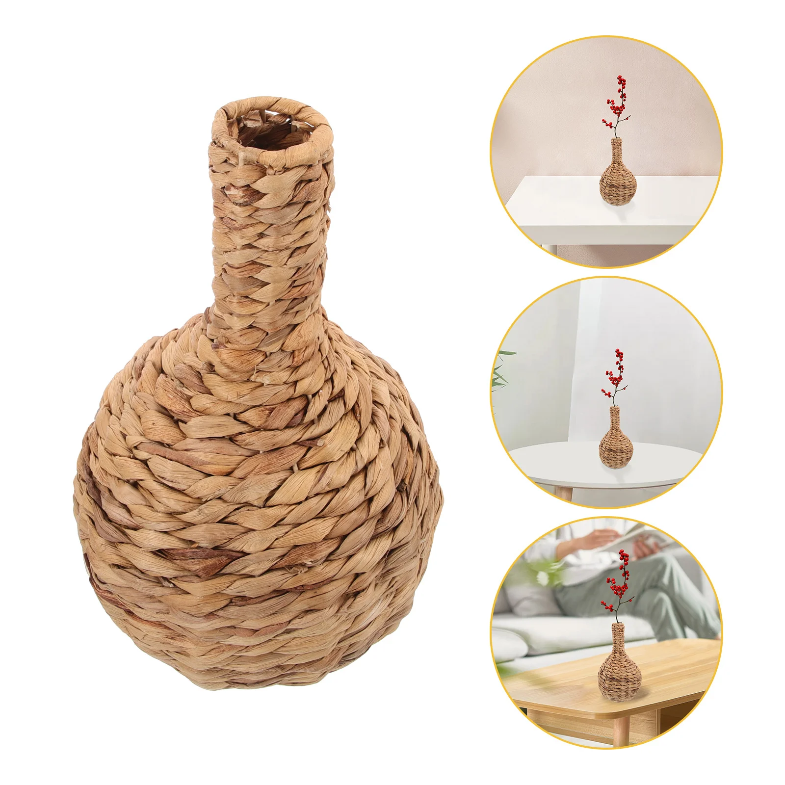 Rustic Woven Flower Vase Handwoven Natural Indoor Decorative Vase for Dried Flower Arrangement Centerpiece Woven Planter
Rustic Woven Flower Vase Handwoven Natural Indoor Decorative Vase for Dried Flower Arrangement Centerpiece Woven Planter