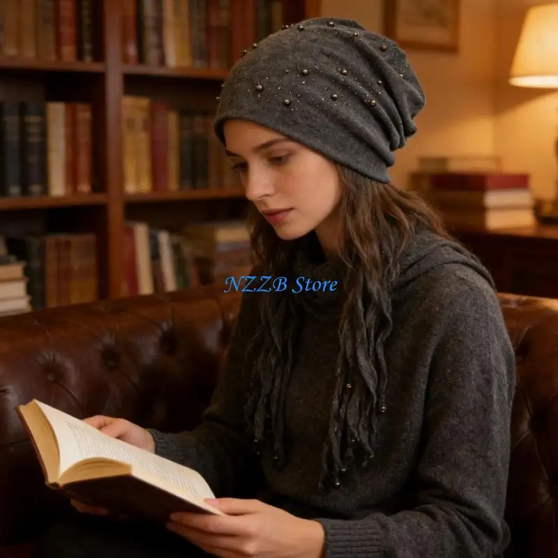 T21F Elastic Fit Winter Hat Faux Pearls Decorated For Men Women Comfort Wear
T21F Elastic Fit Winter Hat Faux Pearls Decorated For Men Women Comfort Wear
