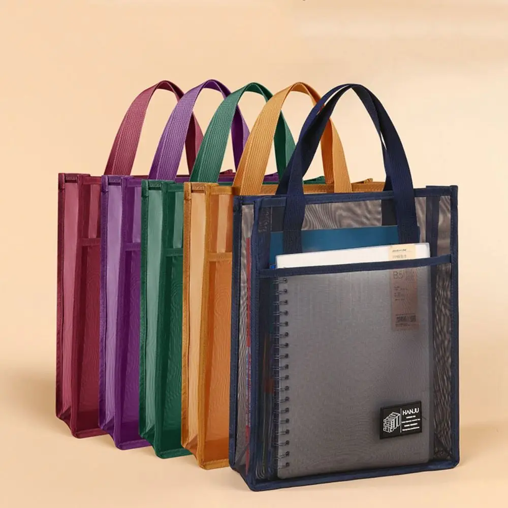 Lightweight Mesh Handbags Solid Color Reusable Canvas Tote Bags School Supplies Large Capacity Student Book Shoulder Bag
Lightweight Mesh Handbags Solid Color Reusable Canvas Tote Bags School Supplies Large Capacity Student Book Shoulder Bag