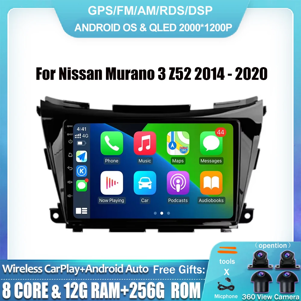 Радио Carplay для Nissan Murano 3 Z52 2014-2020 Android Auto Мультимедийный видеоплеер Стерео GPS-навигация 5G WIFI без 2din DVD
Радио Carplay для Nissan Murano 3 Z52 2014-2020 Android Auto Мультимедийный видеоплеер Стерео GPS-навигация 5G WIFI без 2din DVD