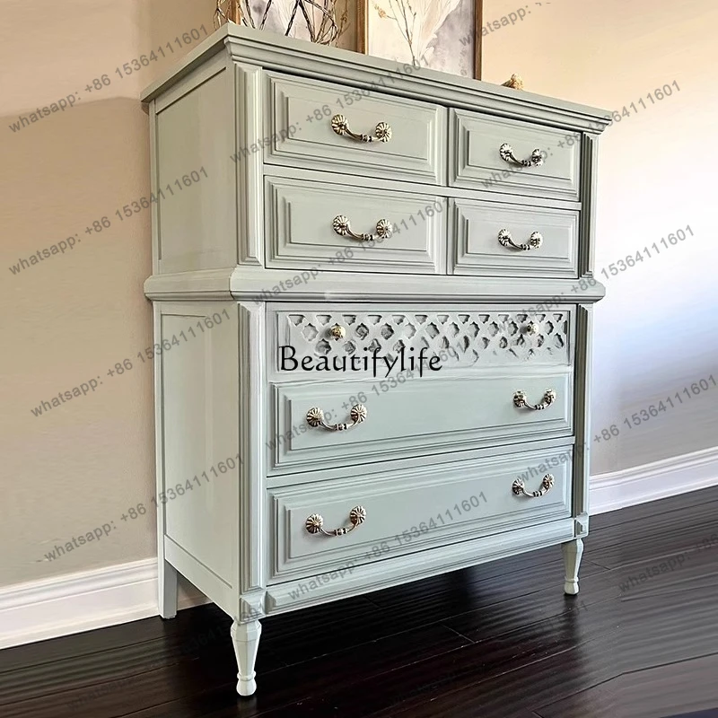 X4 -*French pastoral solid wood living room home carved cabinet retro bedroom clothing storage cabinet
X4 -*French pastoral solid wood living room home carved cabinet retro bedroom clothing storage cabinet