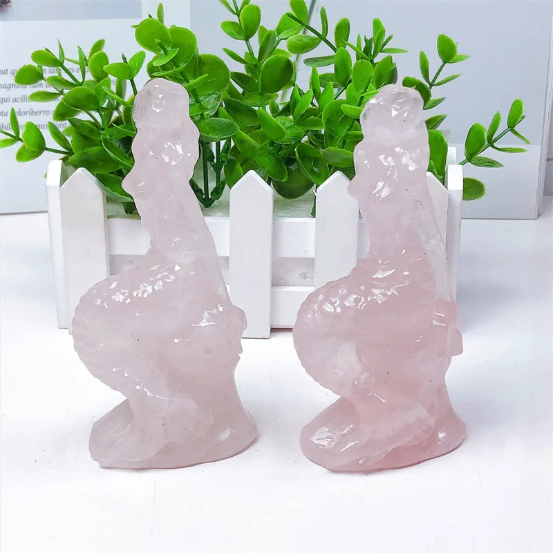 12CM Natural Rose Quartz Mermaid Handmade Crystal Carvings Energy Room Ornaments Healing Home Decoration Gift 1pcs
12CM Natural Rose Quartz Mermaid Handmade Crystal Carvings Energy Room Ornaments Healing Home Decoration Gift 1pcs