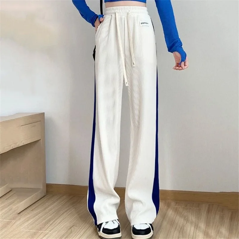 2024 New Side Stripe Lace Up Wide Leg Pants Spring Summer Baggy Straight Sweatpant Korean Women's Casual High Waist Pantalones
2024 New Side Stripe Lace Up Wide Leg Pants Spring Summer Baggy Straight Sweatpant Korean Women's Casual High Waist Pantalones