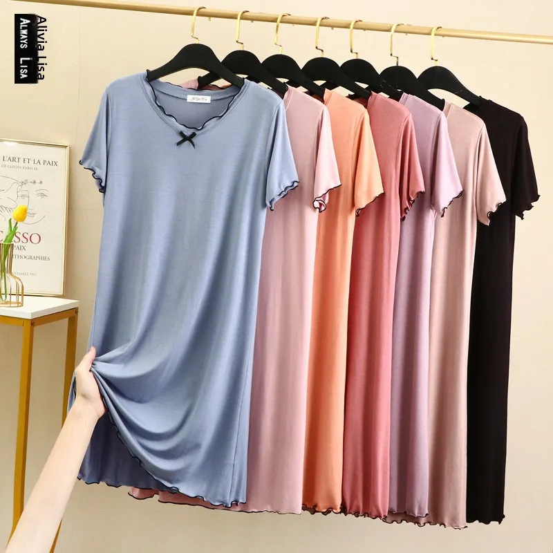 New Women's Summer Thin Short Sleeve Cotton Loose Flying Dress Large Size Comfortable Sleep Dress Polyester Fiber
New Women's Summer Thin Short Sleeve Cotton Loose Flying Dress Large Size Comfortable Sleep Dress Polyester Fiber