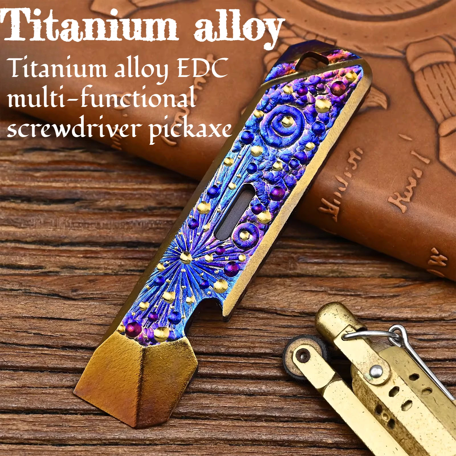 New Titanium Alloy EDC Multi-functional Pry Bar Hand-carved Screwdriver Bottle Opener Outdoor Self-defense Emergency Tool
New Titanium Alloy EDC Multi-functional Pry Bar Hand-carved Screwdriver Bottle Opener Outdoor Self-defense Emergency Tool