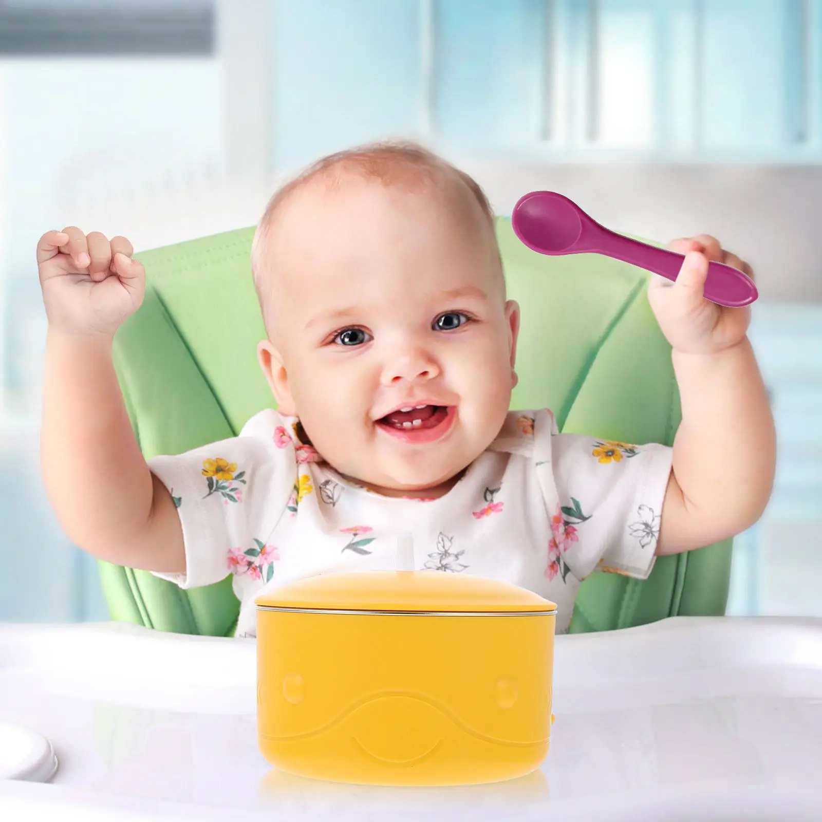 Детская миска для кормления из нержавеющей стали с присоской, термоизоляцией и эргономичной ручкой для прикорма младенцев
Детская миска для кормления из нержавеющей стали с присоской, термоизоляцией и эргономичной ручкой для прикорма младенцев