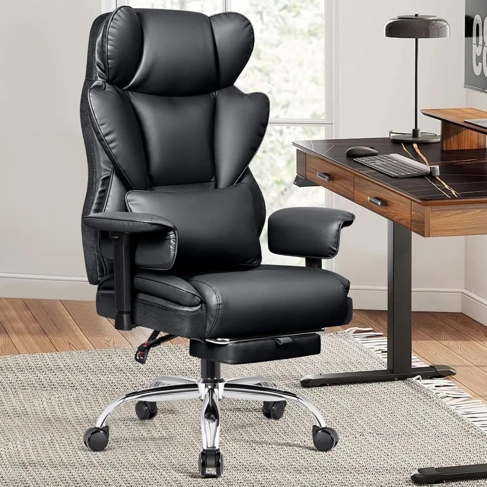 Ergonomic Home Office Chair with Footrest, High Back Desk Chairs for Heavy People, 500 LBS Leather Executive Office Chair
Ergonomic Home Office Chair with Footrest, High Back Desk Chairs for Heavy People, 500 LBS Leather Executive Office Chair