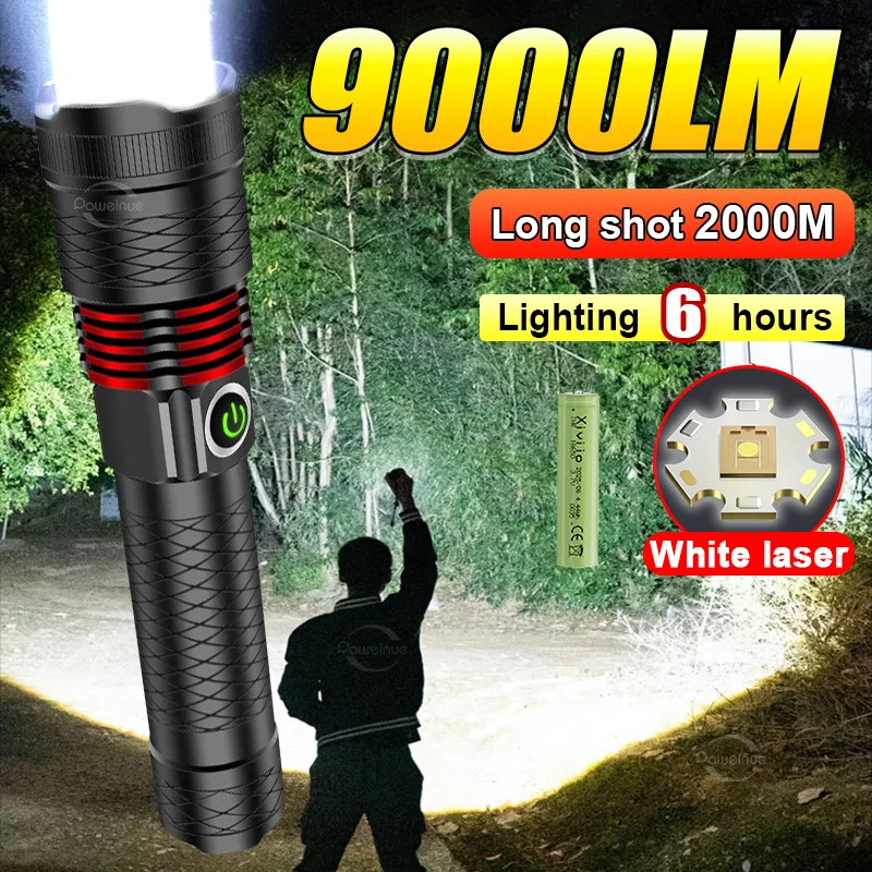 Новинка 2025 года, 9000 лм, сверхвысокий фонарик, белый лазер, 18650, перезаряжаемая лампа, фонарик с зумом, ручной фонарь для рыбалки, кемпинга
Новинка 2025 года, 9000 лм, сверхвысокий фонарик, белый лазер, 18650, перезаряжаемая лампа, фонарик с зумом, ручной фонарь для рыбалки, кемпинга