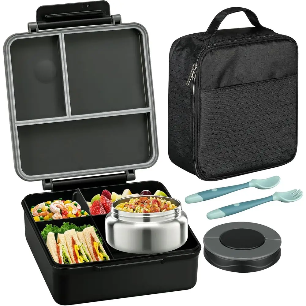 Ланч-бокс Bento, термос для супа и сумка для обеда для детей, герметичные контейнеры для еды с 4 отделениями, термос для еды для школы (B)
Ланч-бокс Bento, термос для супа и сумка для обеда для детей, герметичные контейнеры для еды с 4 отделениями, термос для еды для школы (B)