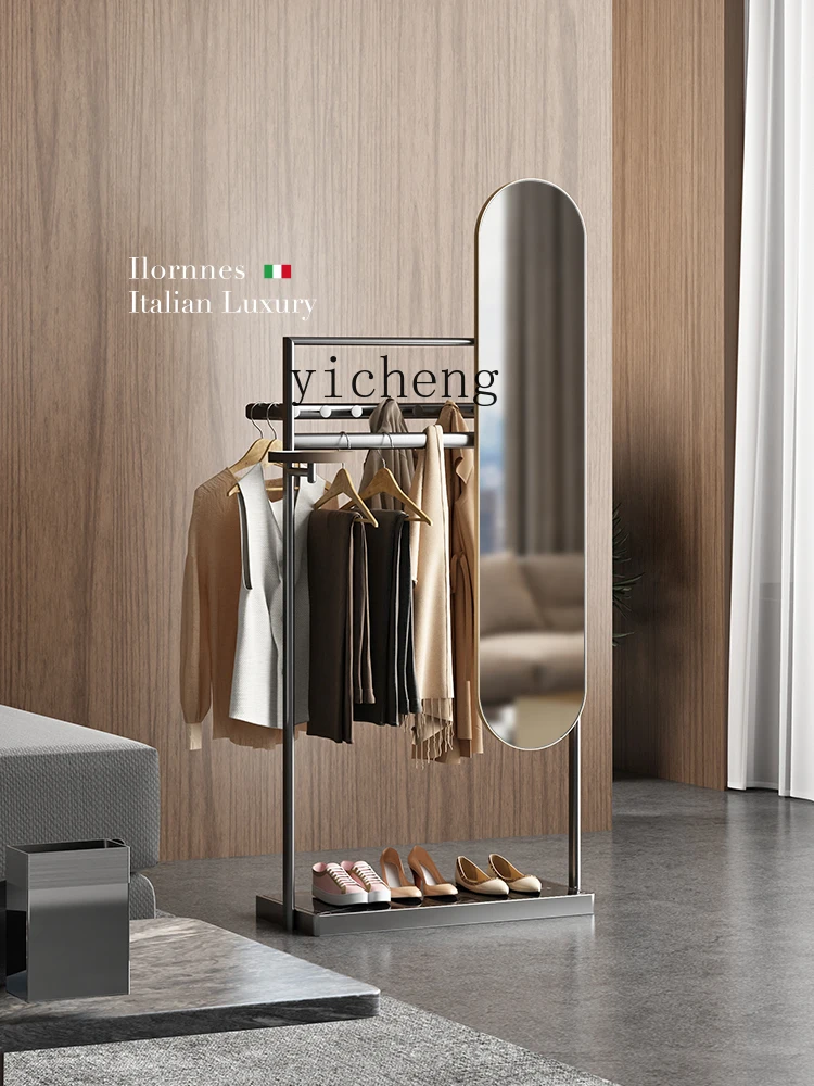 TWR Bedroom Floor-standing Entrance Hallway Clothes Rack Living Room Corner Coat Rack with Integrated Mirror
TWR Bedroom Floor-standing Entrance Hallway Clothes Rack Living Room Corner Coat Rack with Integrated Mirror