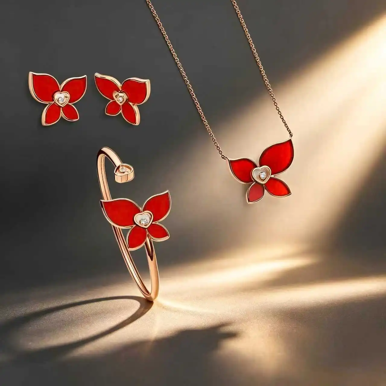 Petal Heart-shaped Jewelry Set 925 Silver Plating Gold/Rose Enamel Women's Necklace Earring Bangle Fashion Daily Wear Party gift
Petal Heart-shaped Jewelry Set 925 Silver Plating Gold/Rose Enamel Women's Necklace Earring Bangle Fashion Daily Wear Party gift