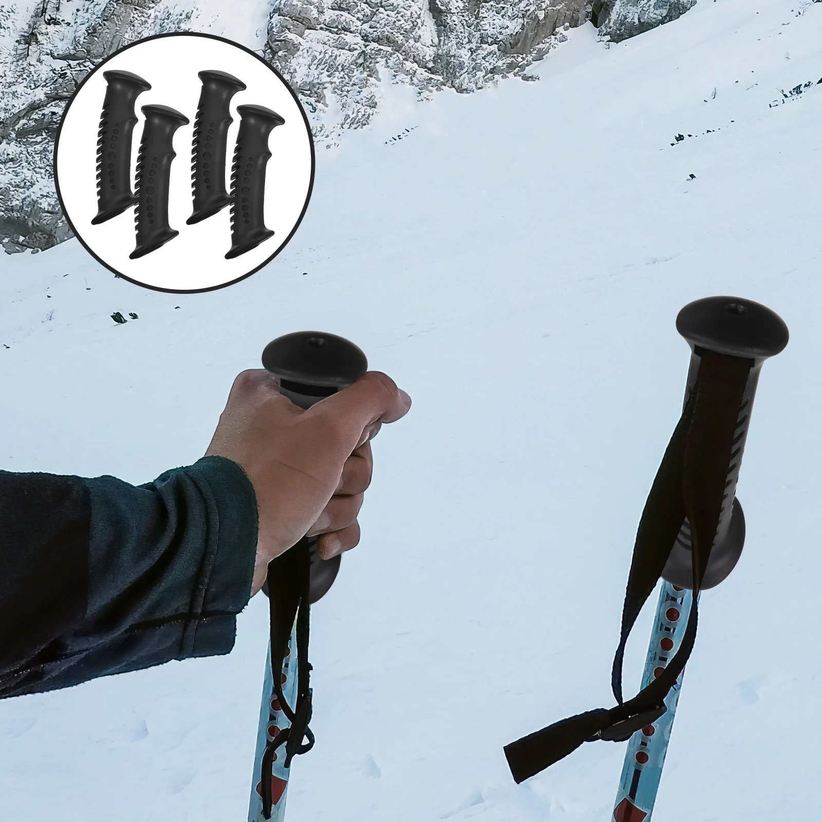 4Pcs Round Hiking Pole Grip Comfortable Trekking Pole Spherical Handle for Stability Balance Cane Handle Grip Replacement
4Pcs Round Hiking Pole Grip Comfortable Trekking Pole Spherical Handle for Stability Balance Cane Handle Grip Replacement
