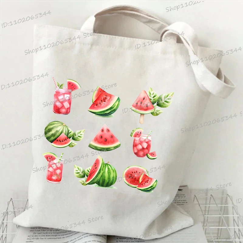 Watercolor Fruit Series Women's Handbags Aesthetics Watermelon Lemon Peach Lover Funny Canvas Tote Bag Creative Shoulder Bag
Watercolor Fruit Series Women's Handbags Aesthetics Watermelon Lemon Peach Lover Funny Canvas Tote Bag Creative Shoulder Bag