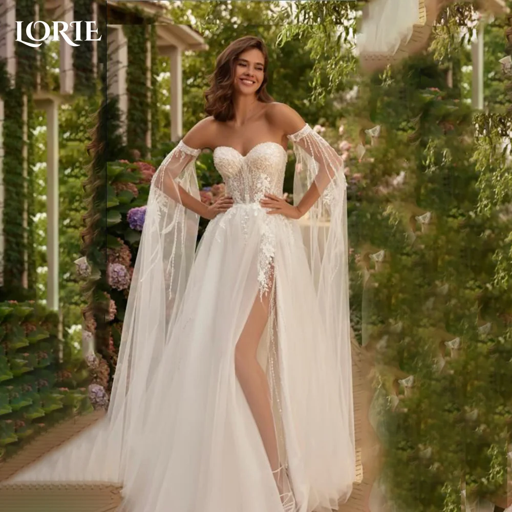 LORIE Lace Vintage Wedding Dresses Applique Shawl Long Sleeve High Bobycon Backless Mermaid Bridal Gown Customized Party Dresses
LORIE Lace Vintage Wedding Dresses Applique Shawl Long Sleeve High Bobycon Backless Mermaid Bridal Gown Customized Party Dresses