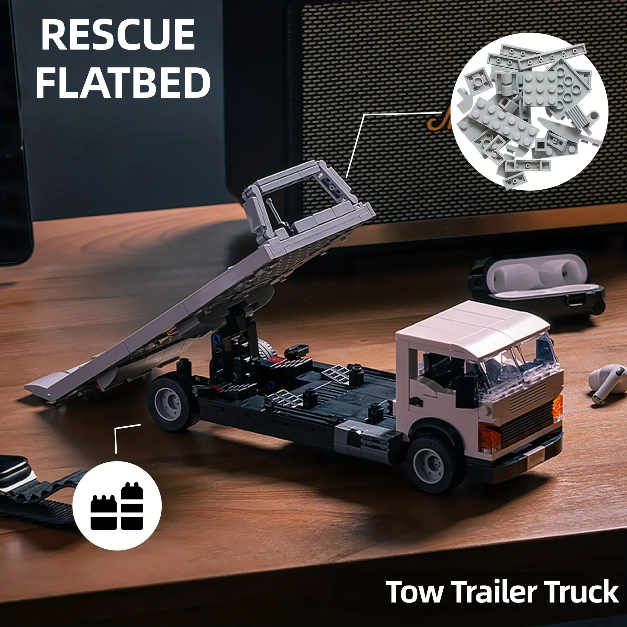 Набор строительных блоков для сборки грузовика-платформы, модель грузовика-платформы, совместимая с моделью спортивного автомобиля 1:32, автомобильные украшения.
Набор строительных блоков для сборки грузовика-платформы, модель грузовика-платформы, совместимая с моделью спортивного автомобиля 1:32, автомобильные украшения.