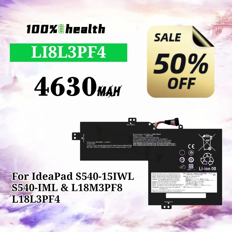 L18L3PF4 4630mAh Laptop Battery for Lenovo IdeaPad S540-15IWL/S540-IML Lithium Rechargeable Battery
L18L3PF4 4630mAh Laptop Battery for Lenovo IdeaPad S540-15IWL/S540-IML Lithium Rechargeable Battery