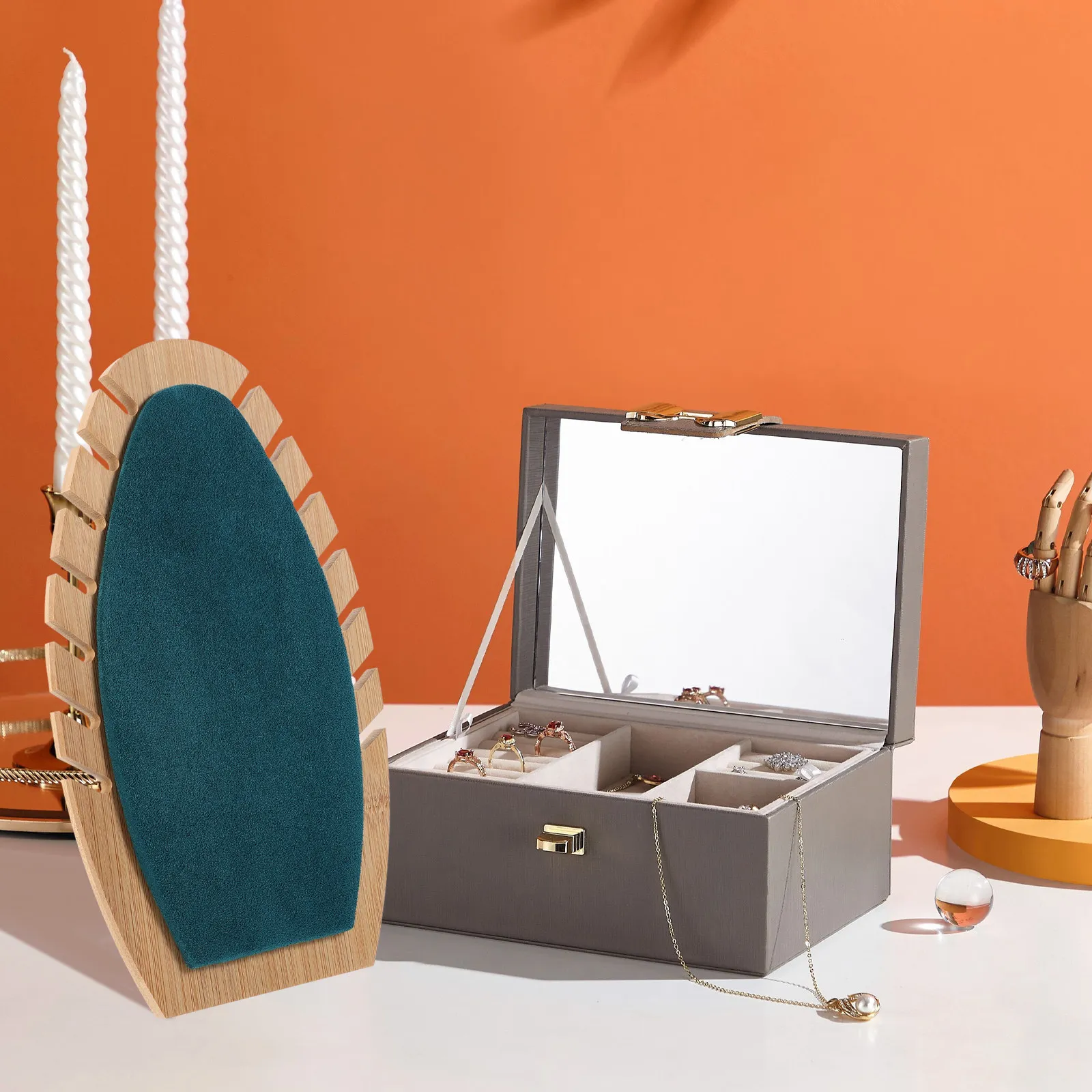Wooden Jewelry Showcase Stand Multi-Use Necklace Display Holder Sturdy Compact Design for Home Jewelry Shop Storage
Wooden Jewelry Showcase Stand Multi-Use Necklace Display Holder Sturdy Compact Design for Home Jewelry Shop Storage