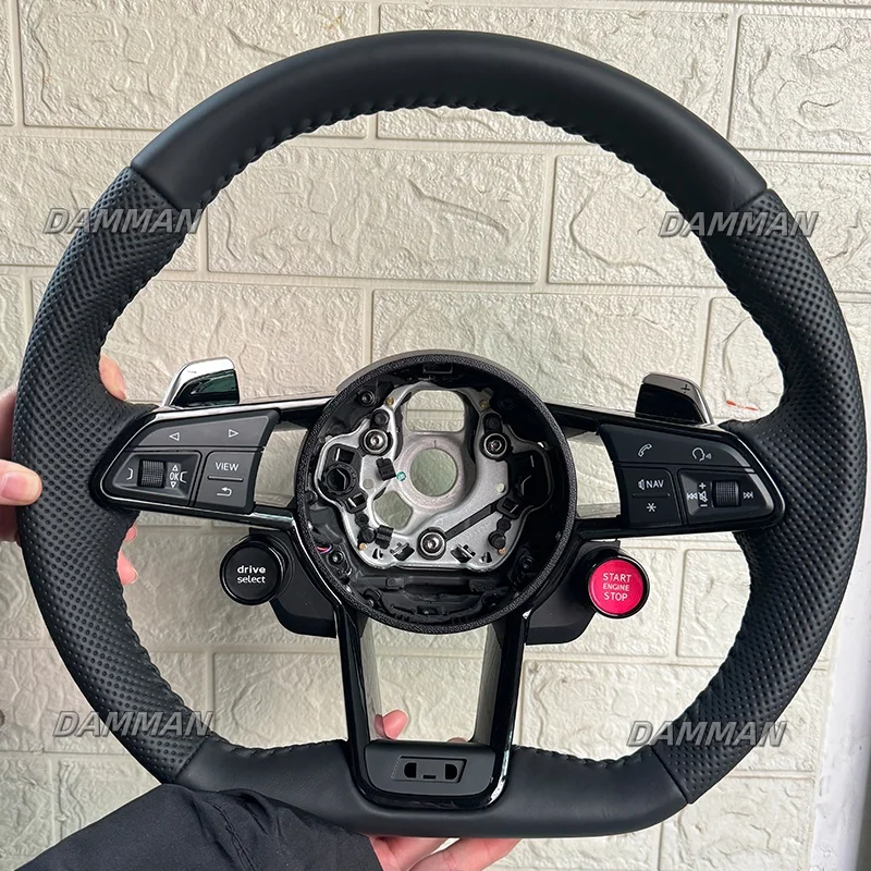 Leather Car Steering Wheel Fit For Audi RS R8 A3 A4 A5 A6 A7 S3 S4 S5 Q3 Q5 Q7 Q3L Q7L Q8L Perforated leather Car Accessories
Leather Car Steering Wheel Fit For Audi RS R8 A3 A4 A5 A6 A7 S3 S4 S5 Q3 Q5 Q7 Q3L Q7L Q8L Perforated leather Car Accessories