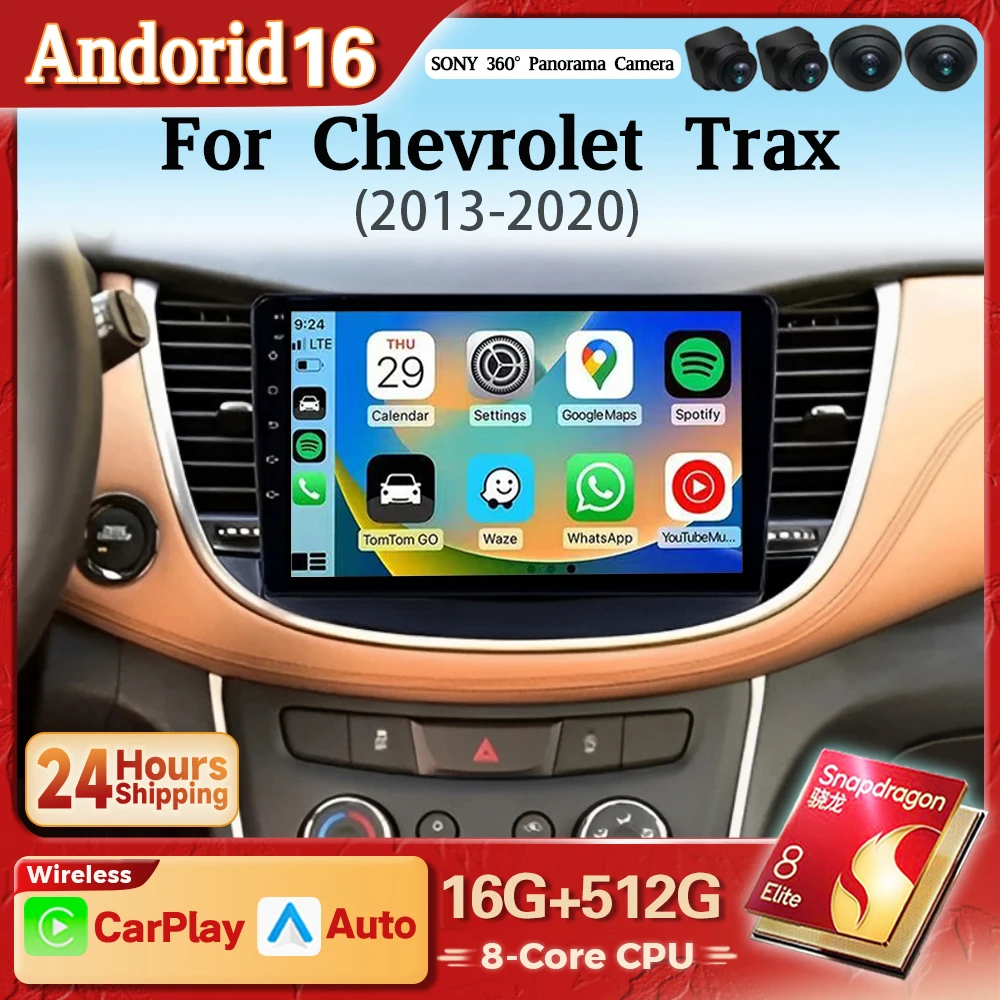 Android 16 Carplay Auto 2K Screen Car Radio Multimedia For Chevrolet TRAX 2013 - 2019 2020 WIFI+4G Autoradio Stereo Snapdragon
Android 16 Carplay Auto 2K Screen Car Radio Multimedia For Chevrolet TRAX 2013 - 2019 2020 WIFI+4G Autoradio Stereo Snapdragon