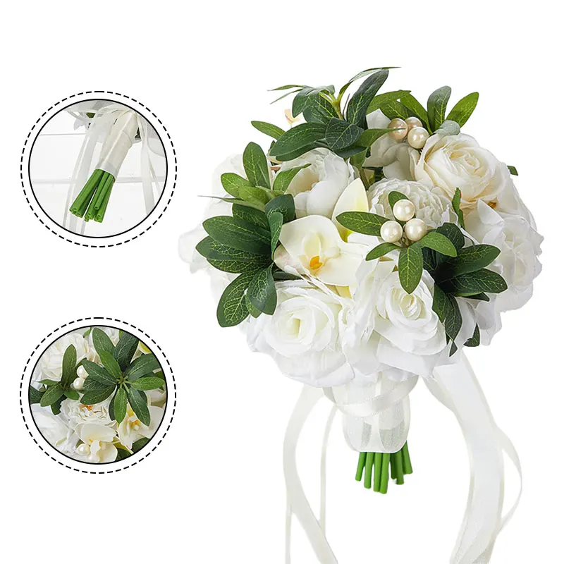 Искусственный свадебный букет 19*30 см в корейском стиле, белый, для декора свадеб, дома и фотосессий
Искусственный свадебный букет 19*30 см в корейском стиле, белый, для декора свадеб, дома и фотосессий