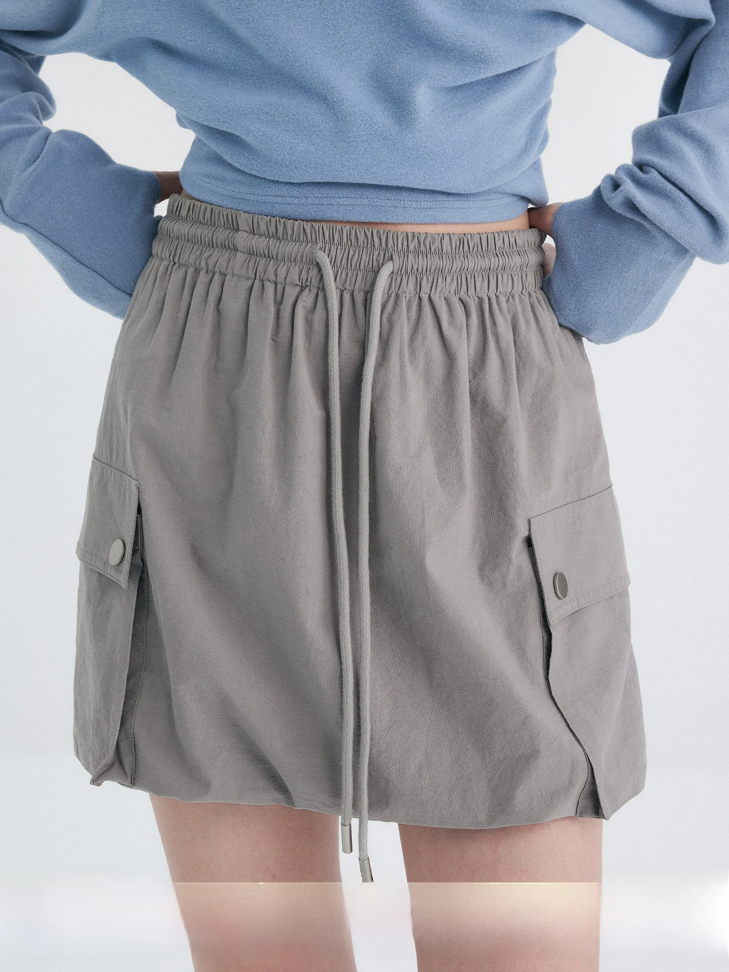 Functional Girl Japanese Style Workwear Pocket Skirt Women Elastic Waist Half Skirt Flower Bud Short Skirt Summer
Functional Girl Japanese Style Workwear Pocket Skirt Women Elastic Waist Half Skirt Flower Bud Short Skirt Summer