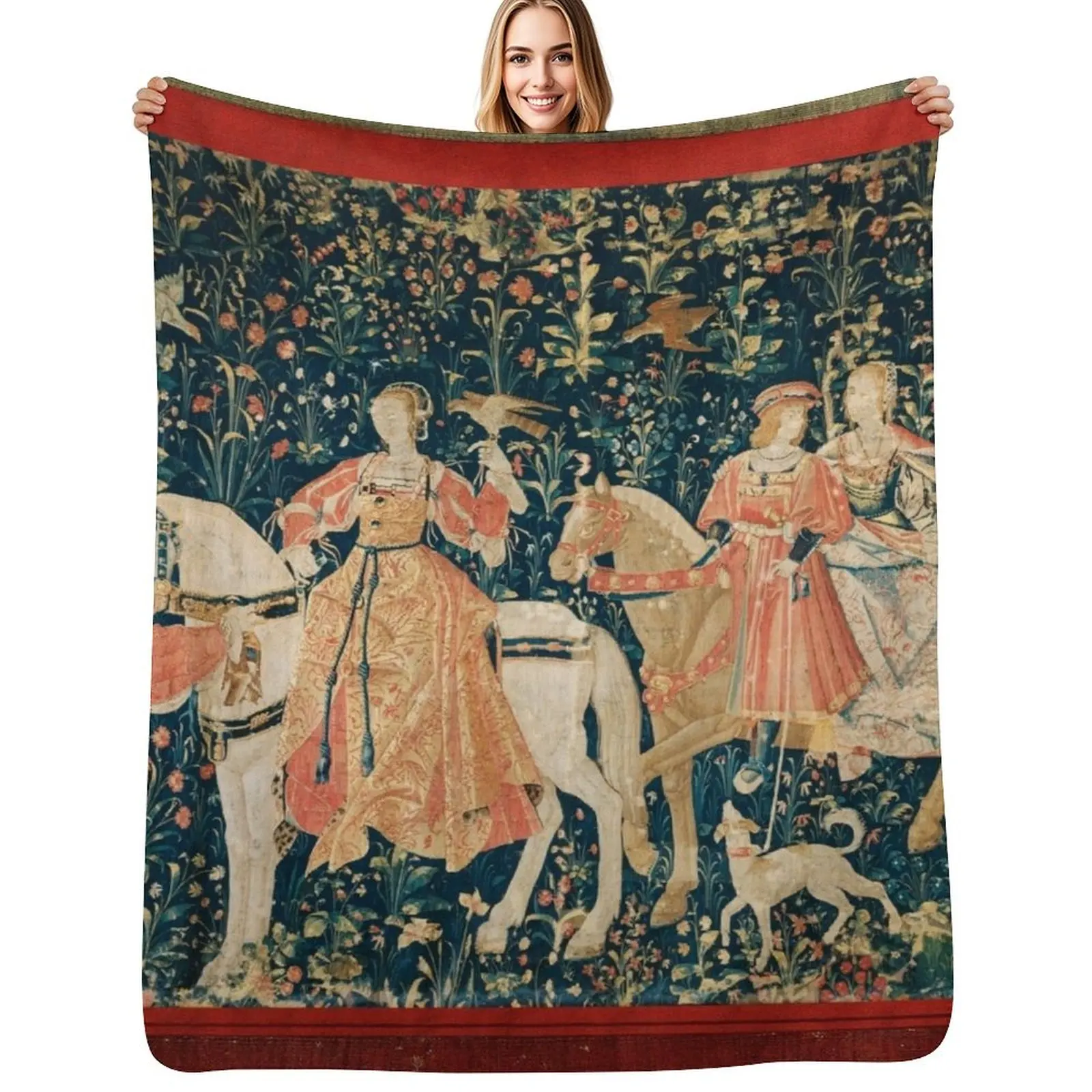 HAWKING PARTY ON HORSESAMONG FLOWERS Pink Blue Green Floral Throw Blanket Stylish Couch Blanket for Home Living Room
HAWKING PARTY ON HORSESAMONG FLOWERS Pink Blue Green Floral Throw Blanket Stylish Couch Blanket for Home Living Room