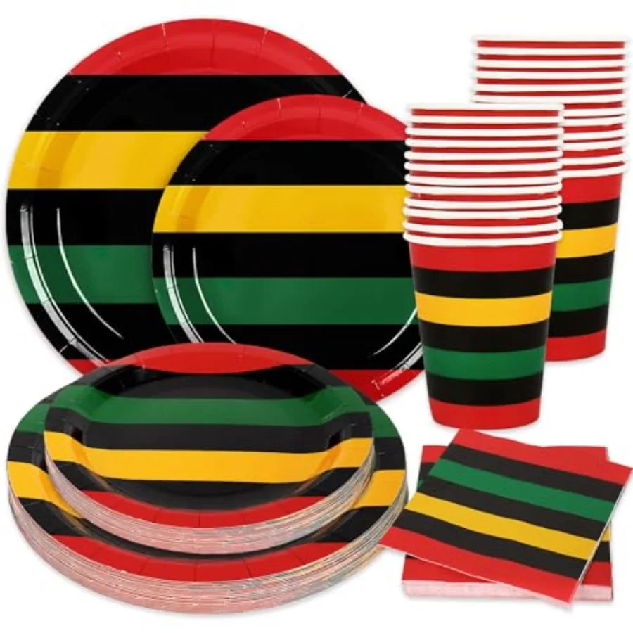 96Pcs Juneteenth Tableware Black History Month Kwanzaa Paper Plate Napkin Cup African American Freedom Disposable Dinnerware Se
96Pcs Juneteenth Tableware Black History Month Kwanzaa Paper Plate Napkin Cup African American Freedom Disposable Dinnerware Se