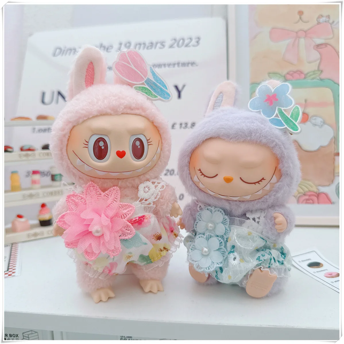 10-17cm Labubu Clothes Sweet Flower Jumpsuit Tulip Hairpin 2Pcs Set Cute Stuffed Idol Doll Clothes Accessories Toys for Girls
10-17cm Labubu Clothes Sweet Flower Jumpsuit Tulip Hairpin 2Pcs Set Cute Stuffed Idol Doll Clothes Accessories Toys for Girls