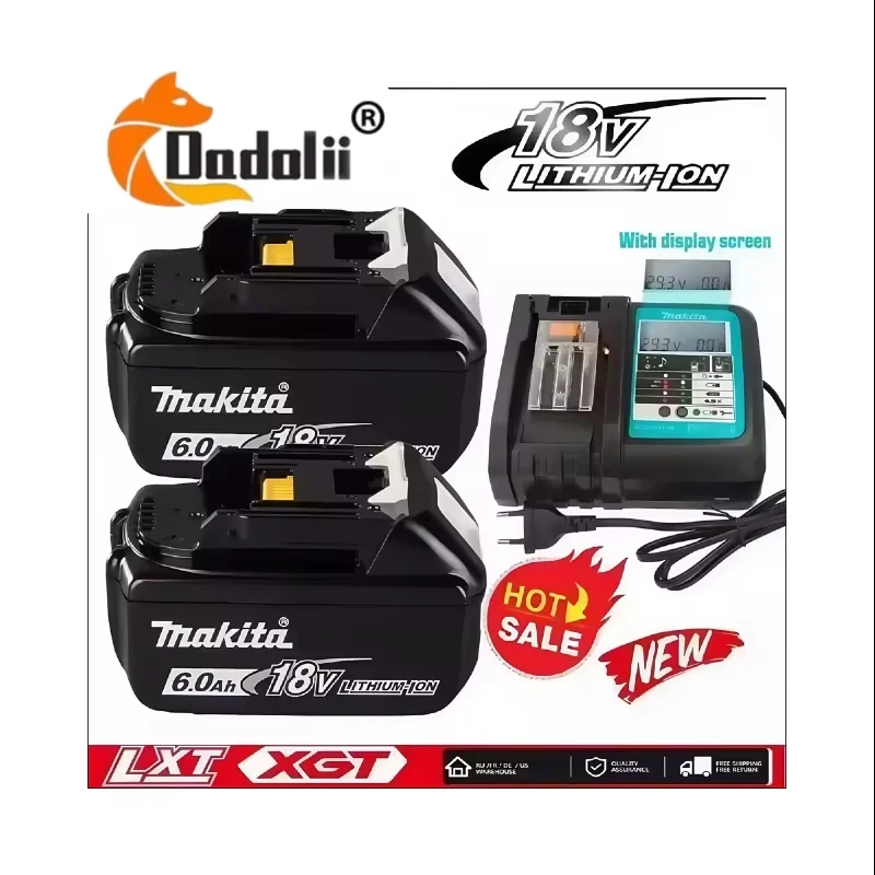 Original brand new 18V 6000mAh rechargeable 18650 lithium-ion battery suitable for Makita power tool BL1860 BL1830 BL1850 LXT400
Original brand new 18V 6000mAh rechargeable 18650 lithium-ion battery suitable for Makita power tool BL1860 BL1830 BL1850 LXT400
