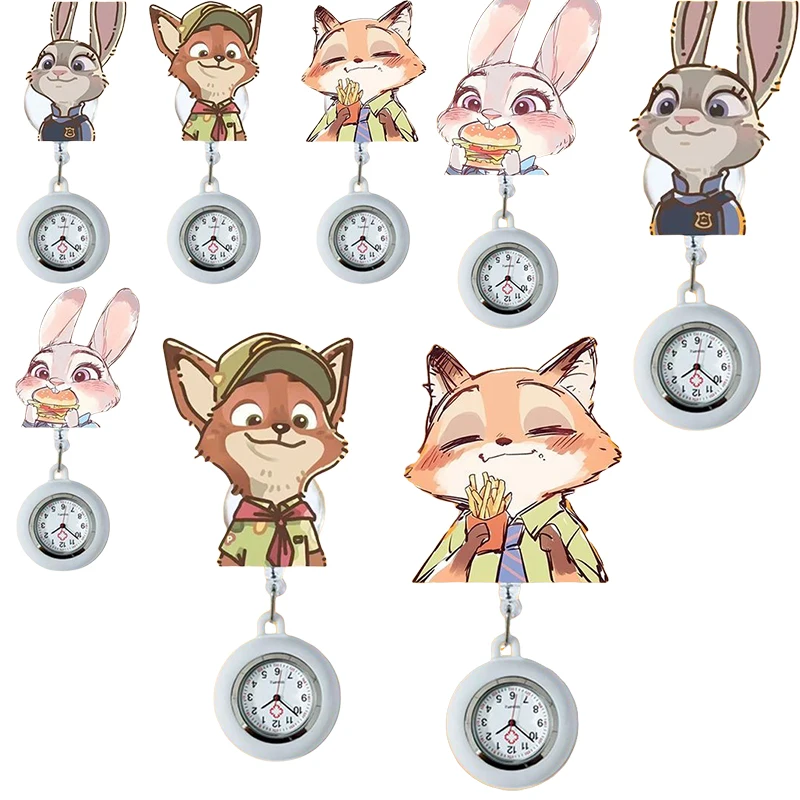 Disney Zootopia Judy Nurse Collar Telescopic Watch Anime Night Light Medical Student Pocket Watch Exam Chest Watch Birthday Gift
Disney Zootopia Judy Nurse Collar Telescopic Watch Anime Night Light Medical Student Pocket Watch Exam Chest Watch Birthday Gift