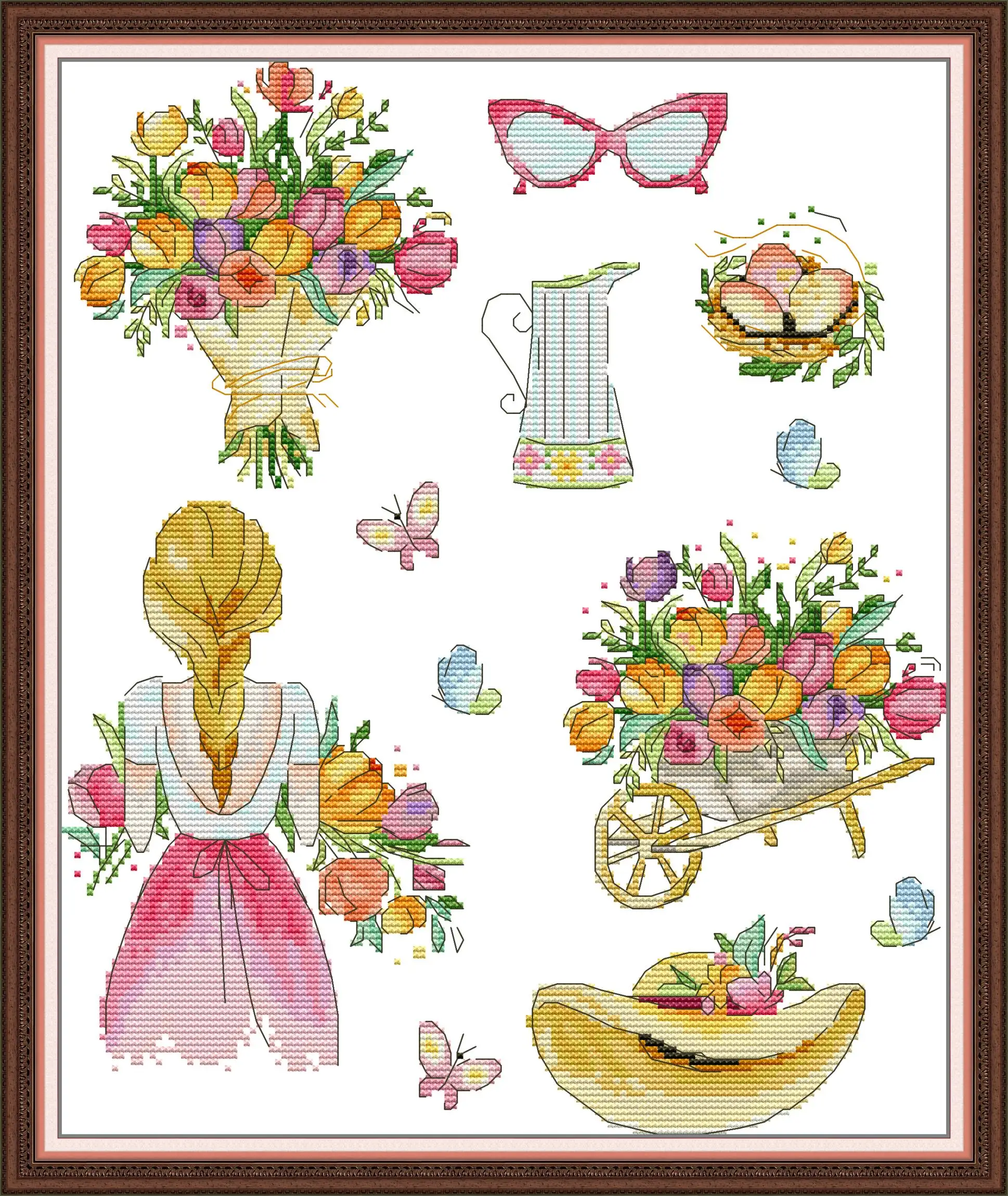 Maydear Cross Stitch Kit,11CT/14CT/16CT/9CT Aida Fabric,DMC Threads Sewing Pattern Embroidery Set-Girls' preferences
Maydear Cross Stitch Kit,11CT/14CT/16CT/9CT Aida Fabric,DMC Threads Sewing Pattern Embroidery Set-Girls' preferences