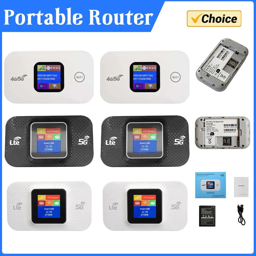 4G LTE Portable Router 150Mbps Mini Outdoor Hotspot Sim Card Slot Portable Network Hotspot Device 2100mAh Colorful LED Display
4G LTE Portable Router 150Mbps Mini Outdoor Hotspot Sim Card Slot Portable Network Hotspot Device 2100mAh Colorful LED Display