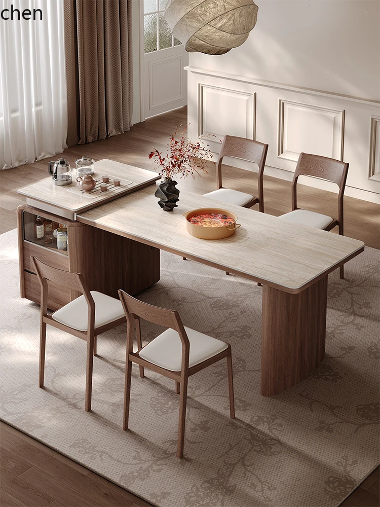 LXC retractable household small apartment high-end restaurant retro solid wood dining table and chair combination
LXC retractable household small apartment high-end restaurant retro solid wood dining table and chair combination