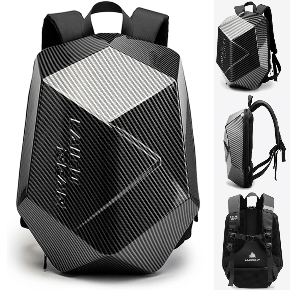 ABS Hard Shell Motorcycle Backpack Waterproof Carbon Fiber Motorcycle Helmet Bag Can Expansion Motocross Bag Cycling Laptop Bag
ABS Hard Shell Motorcycle Backpack Waterproof Carbon Fiber Motorcycle Helmet Bag Can Expansion Motocross Bag Cycling Laptop Bag