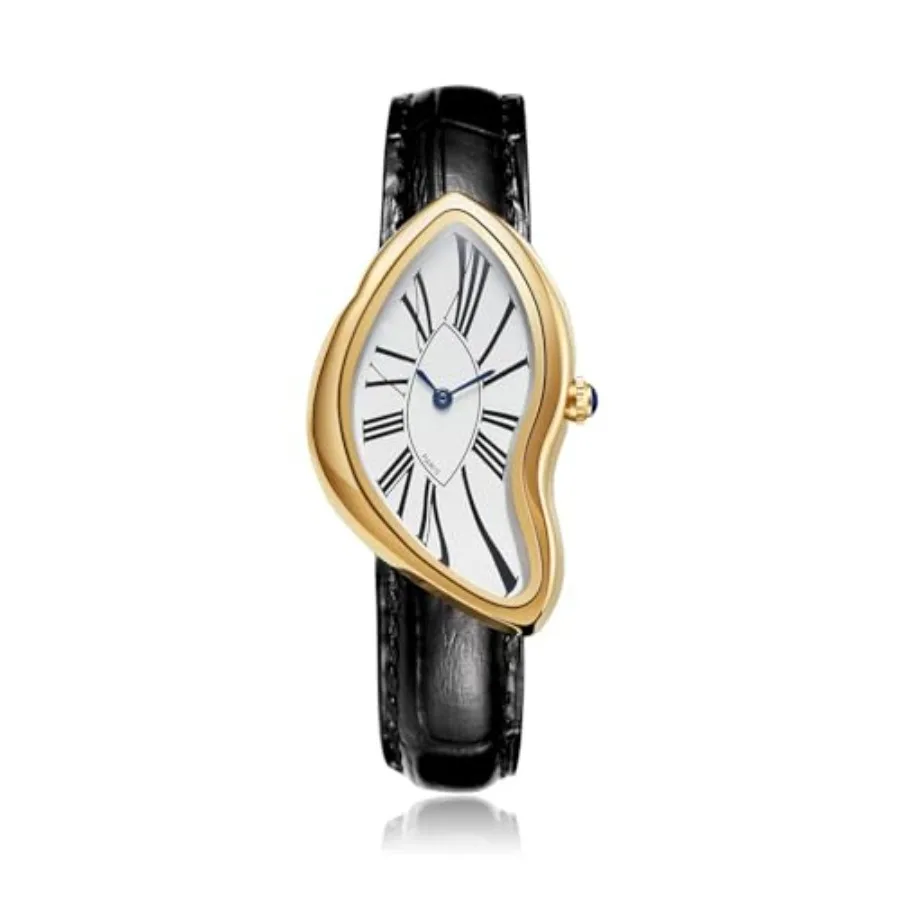 Creative Melting Luxury Watch for Men Women Stylish Analog Quartz Wristwatch with Genuine Leather Strap, Roman Numeral Dial, Wa
Creative Melting Luxury Watch for Men Women Stylish Analog Quartz Wristwatch with Genuine Leather Strap, Roman Numeral Dial, Wa