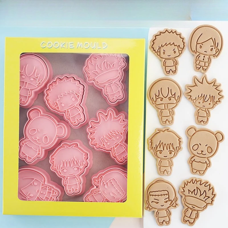 Cute Creativity Kawaii Anime Jujutsu Kaisen Series 8PCS Cookie Cutter Cartoon Role Whole Body 3D Mold Baking Tools Kitchenware
Cute Creativity Kawaii Anime Jujutsu Kaisen Series 8PCS Cookie Cutter Cartoon Role Whole Body 3D Mold Baking Tools Kitchenware