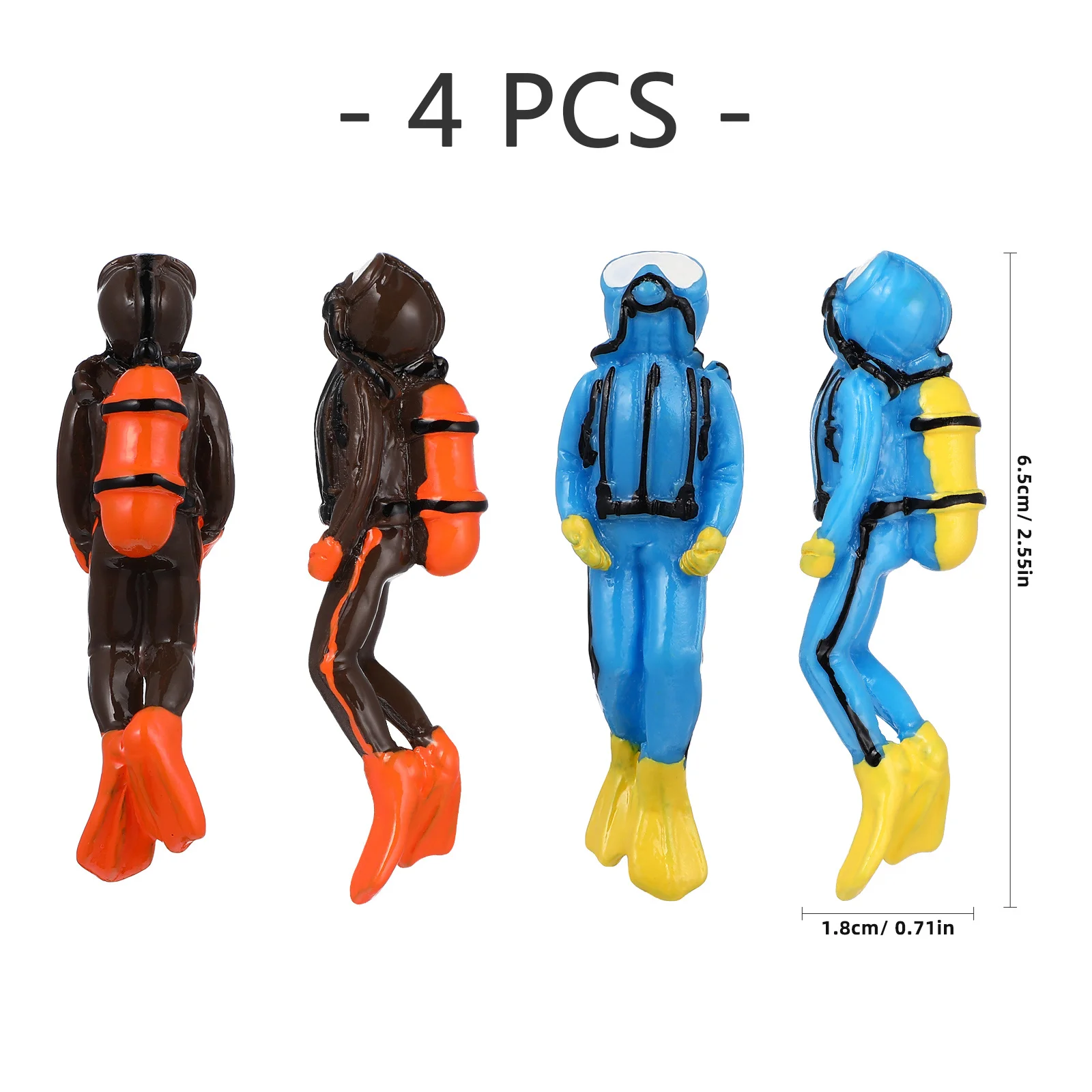 4Pcs Resin Diver Ornaments Floating Aquarium Decorations for Fish Tank Small Aquatic Accessories with Vivid Design Decors
4Pcs Resin Diver Ornaments Floating Aquarium Decorations for Fish Tank Small Aquatic Accessories with Vivid Design Decors