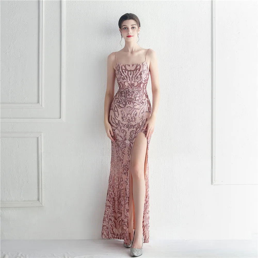 Charming Pink Long Mermaid Evening Dress Strapless Spaghetti Straps Backless Elastic Sequined Women Formal Gowns Plus Size
Charming Pink Long Mermaid Evening Dress Strapless Spaghetti Straps Backless Elastic Sequined Women Formal Gowns Plus Size