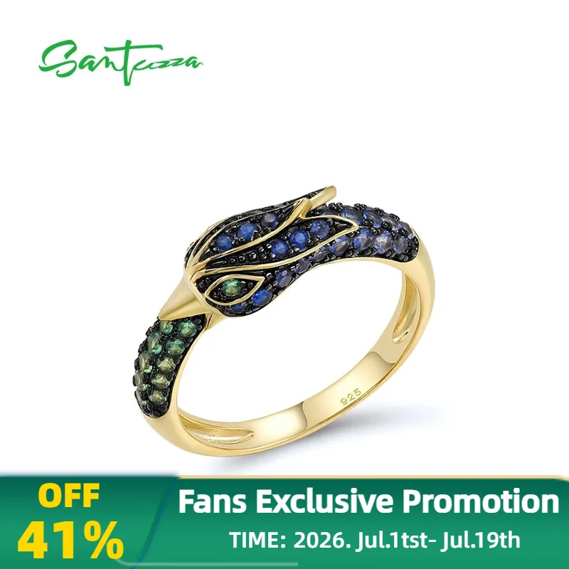 SANTUZZA Pure 925 Sterling Silver Rings For Women Sparkling Blue Green Stones Phoenix Ring Delicate Animal Fashion Fine Jewelry
SANTUZZA Pure 925 Sterling Silver Rings For Women Sparkling Blue Green Stones Phoenix Ring Delicate Animal Fashion Fine Jewelry