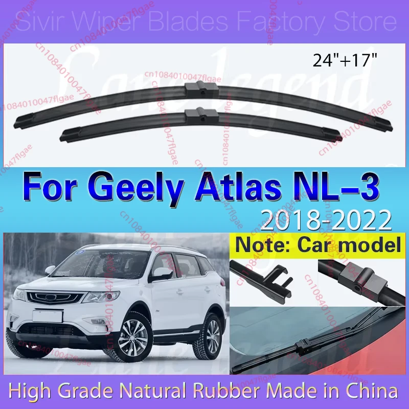 For Geely Atlas NL-3 2018 - 2022 Wiper Front Wiper Blades Windshield Windscreen Clean Window Rain Brushes 24"17" Car Accessories
For Geely Atlas NL-3 2018 - 2022 Wiper Front Wiper Blades Windshield Windscreen Clean Window Rain Brushes 24"17" Car Accessories