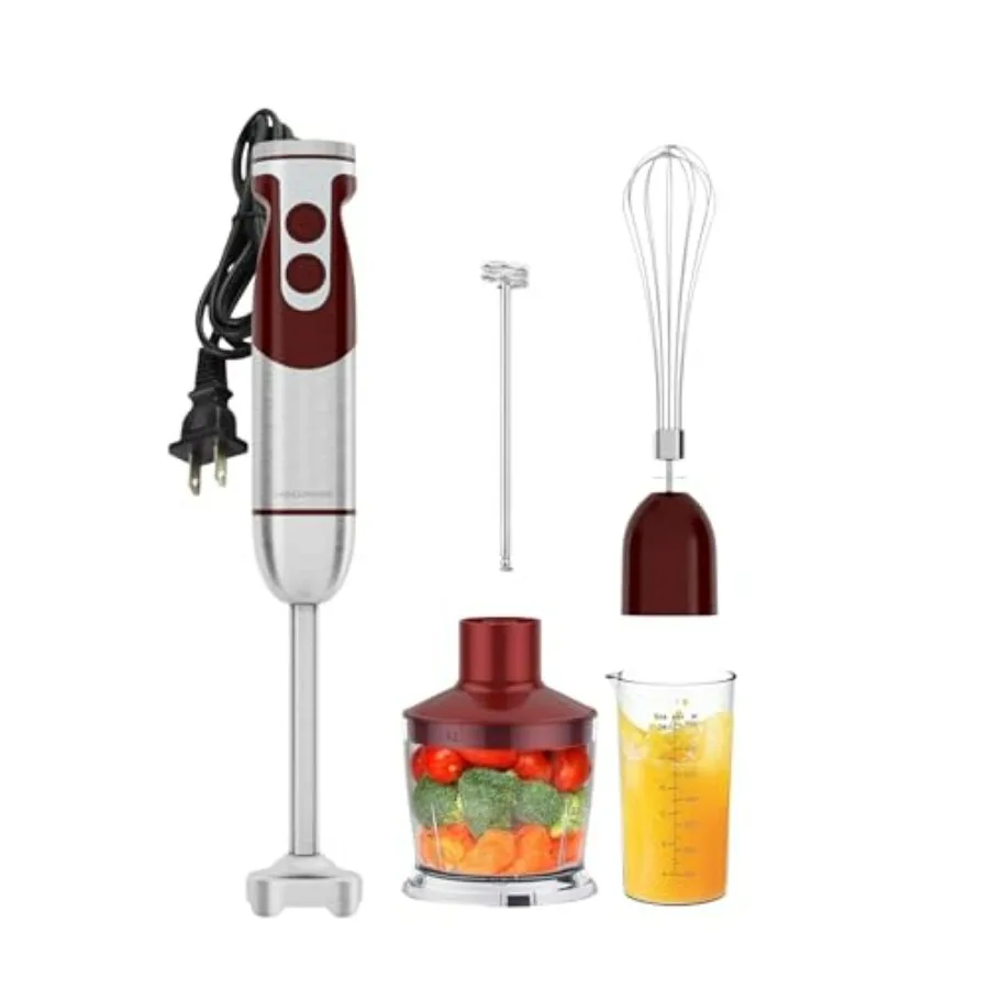 Набор погружных блендеров 3-в-1, 400 Вт, с регулируемой скоростью, включая венчик, вспениватель молока, измельчитель и мерный стакан для смузи и супов
Набор погружных блендеров 3-в-1, 400 Вт, с регулируемой скоростью, включая венчик, вспениватель молока, измельчитель и мерный стакан для смузи и супов